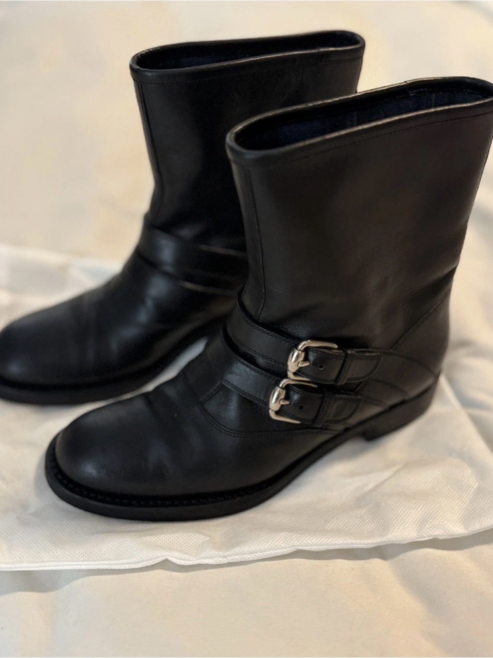 GUCCI Women's Ankle Booties Cirano Lux Size 35 / 5  Black Pull On Leather Boot - Picture 2 of 11